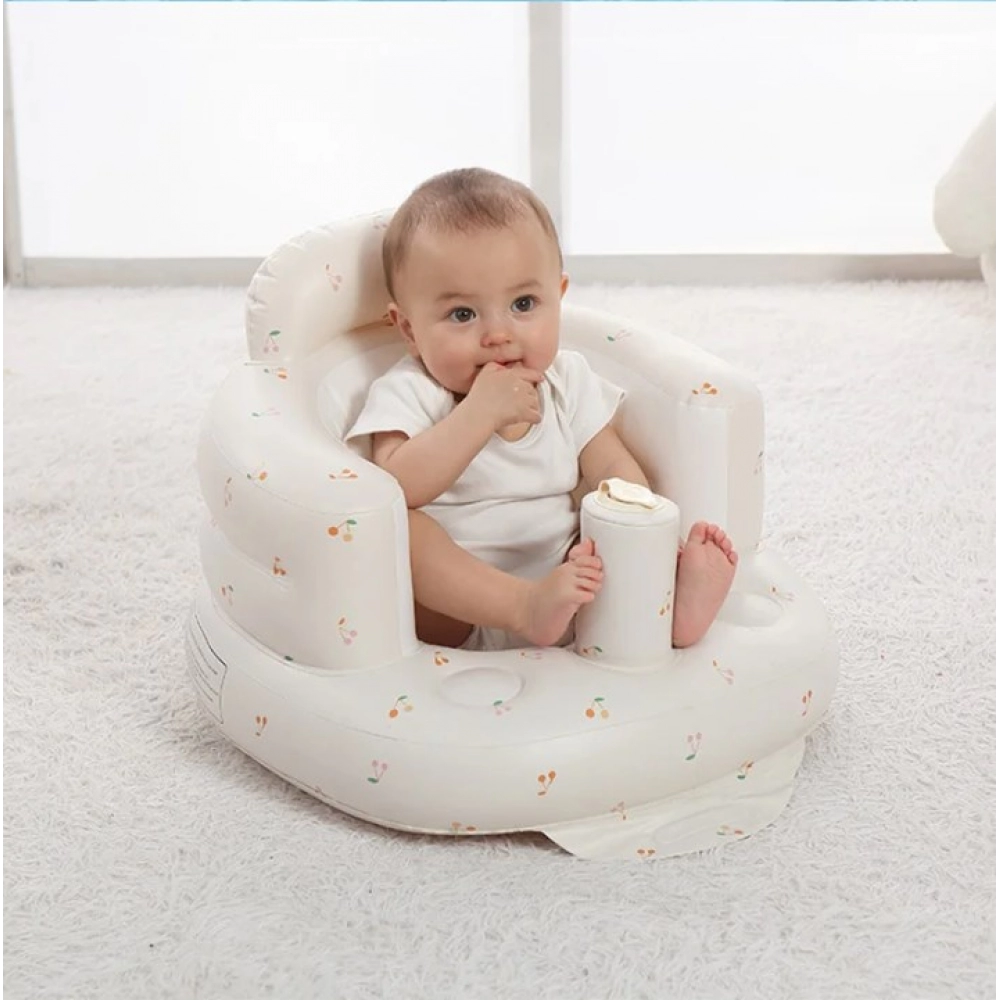 Baby Seat Sofa Bathroom Stool Infant Resting Inflatable Armchair PVC Portable Puffs Sofa Children Beach Chair Baby Eating Chair