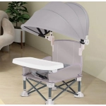 baby dining chair with Awning portable Feeding Baby chair with Tray for camping Beach Adjustable Sunshade cover baby Seat