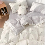 Floral Bed Duvet Covers Ins Four Seasons Girls Home Sweet Soft Comfortable Quilt Cover King Queen Size Bedroom Bedding Fashion