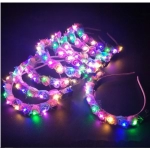 1Pcs LED Women Girl Glow Light Up Headband Bridal Flower Wreath Crown Neon Party Gift Crown Wedding Birthday Luminous Festival
