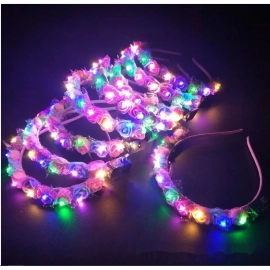 1Pcs LED Women Girl Glow Light Up Headband Bridal ..