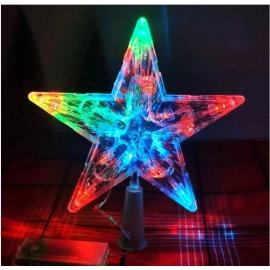 15CM LED Transparent Five-pointed Star Merry Chris..