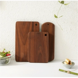Quality Kitchen Wooden Chopping Blocks Beech Walnut Cutting Board Pizza Bread Fruit Sushi Tray Hangable Non-slip Kitchen Tools