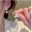 S925 Silver Needle Opal Clover Pearl Earrings For Women Exquisite Shining Crystal Stud Earring Cat Eye Stone Earring