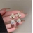 S925 Silver Needle Opal Clover Pearl Earrings For Women Exquisite Shining Crystal Stud Earring Cat Eye Stone Earring