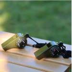 Outdoor Whistle Multifunctional 3 in 1 Survival Whistle with Compass Thermometer Referee Whistle Camping Hiking Tools Equipment