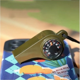 Outdoor Whistle Multifunctional 3 in 1 Survival Whistle with Compass Thermometer Referee Whistle Camping Hiking Tools Equipment